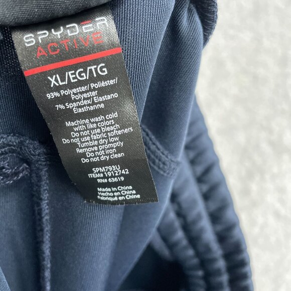 NWOT Spyder Active Men's XL Scuba Joggers Blue Elastic Waist Zipper - Picture 5 of 7